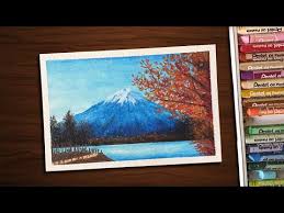 How To Draw Mt Fuji With Oil Pastels For Beginners Step By Step Youtube
