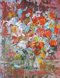 Nice flower artwork modern wall art for home wall decor! Flowers In A Vase 5 Painting By Wimvandewege Artmajeur