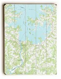 Nc Lake Norman South Nc 1970 Topo Map Sign Island