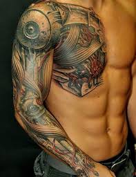 101 Best Shoulder Tattoos For Men Cool Designs Ideas 2019 Guide Biomechanical Tattoo Mens Shoulder Tattoo Best Sleeve Tattoos