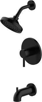 allen + roth Harlow Matte Black 1-handle Single Function Round Bathtub and  Shower Faucet Valve Included in the Shower Faucets department at Lowes.com