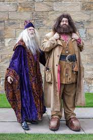 Hagrid And Dumbledore Performing At Alnwick Castle Harry Potter Costume Harry Potter Family Costume Dumbledore Halloween Costume