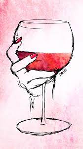 Watercolor Wine Digital Downloads Wine Glass Drawing Wine Painting Wine Art