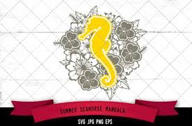 Download Tropical Floral Sea Horse Mandala Graphic By Thesilhouettequeenshop Creative Fabrica PSD Mockup Templates