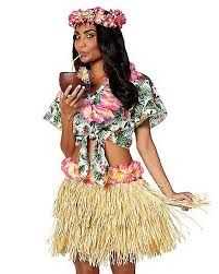 Luau Costume Kit Spirithalloween Com Hawaiian Party Outfit Luau Costume Luau Outfits