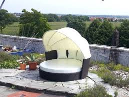 Sunbed Komfort Relaxinsel Sonneninsel Relaxbett Sonneninsel Polyrattan Gartenmuschel Relaxen