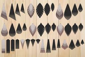 Download Free Svg Leather Earrings Layered Svg Cut File