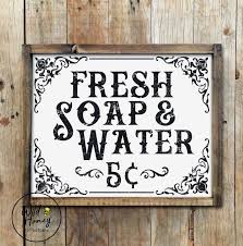 Fresh Soap Water Printable Bathroom Wall Art Vintage Etsy In 2020 Bathroom Printables Bathroom Signs Bathroom Wall Art Printables