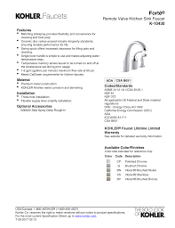 Kohler kitchen faucets also come in a range of finishes, so it's easy to find a finish that matches your kitchen. Kohler 10430 Bn 10430 Cp User Manual Manualzz