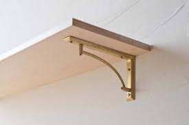 futagami matureware brass curved shelf bracket l set of 2 brackets shelves bathroom and towel bar