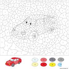 Sur ces coloriages, votre enfant trouvera la voiture de ses rêves et pourra la colorier avec ses couleurs préférées. Coloriage Magique Ce2 Voiture Rouge Dessin Magique Ce2 A Imprimer