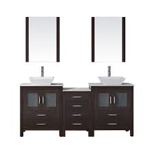 This 60 double bathroom vanity set has a slatted design and a crisp white marble surface that adds coastal farmhouse style to your main bathroom. Wyndham Collection Wcg242466dwhccunsmxx Beckett 66 Inch Double Bathroom Vanity In White With Carrara Cultured Marble