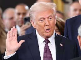 Moment Trump is sworn in as president