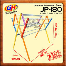Beli jemuran handuk & baju murah, terlengkap dan terpercaya | pembelian minimal 2 juta, bisa cicilan 0% gratis ongkir. Jemuran Baju Jumbo Aluminium 180 Cm Hanger Murah Kuat Anti Karat
