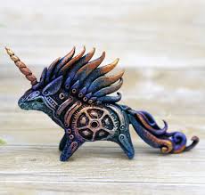 Unicorn Horse Figurine Animal Sculpture By Evgeny Hontor Totem Fantasy Polymer Clay Horse Figurine Mythical Creatures Art Sculpture Clay