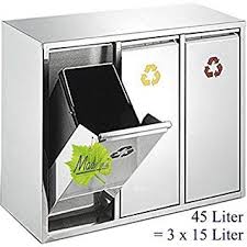45 L Edelstahl Wand Abfalleimer 3x15 L Mulleimer 3 Fach Mulltrennung 3er Mull Trennsystem 45 Liter Abfallsammler Zur Abf Abfallsammler Abfalleimer Mulltrennung