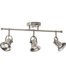 Lithonia Lighting Ltflskt Mr16gu10 Led 27k 3h Bn M4 Flare Skirt 3 Light 120v Brushed Nickel Track Kit Ceiling Light Fixed