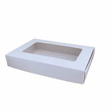 This anastasiya window box is made from a plastic polyethylene material, which makes it both durable and sturdy. Hinged Lid Windowed Box 6 White