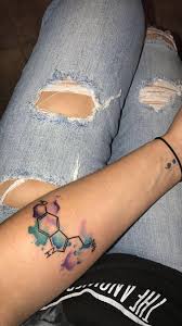 My Chemical Structure For Serotonin Tattoo And Semi Colon Tattoo 3 Serotonin Tattoo Tattoos Chemistry Tattoo
