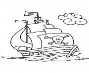 Sur le dessin le bateau de pirate vogue toute voile dehors. Coloriage Pirate Dessin Pirate Sur Coloriage Info