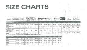 Port Authority Size Chart Arts Arts