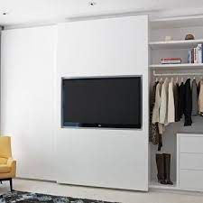 Pictures and diy design ideas for large and small closet layouts at home. Tv In Closet Design Ideas