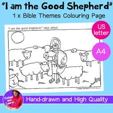 Easy to download in pdf or jpeg . Jesus The Good Shepherd Bible Coloring Sheet Colouring Page Christian Church