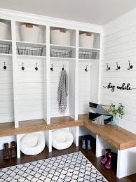 Modern Farmhouse Entryway Final Reveal Clark Aldine Mud Room Storage Mudroom Decor Mudroom Laundry Room