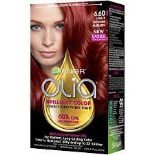 Garnier Olia Oil Powered Permanent Hair Color 6 60 Light Intense Auburn 1 Kit Walmart Com Hair Color Permanent Hair Color Olia Hair Color