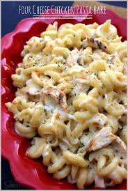 Four Cheese Chicken Pasta Bake Is A Rich And Creamy Pasta Bake Made With A Four Cheese Sauce Baked Chicken Pasta Recipes Baked Pasta Recipes Chicken Pasta Bake