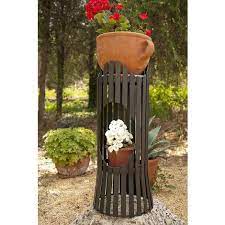 Gartenzubehör & pflanzen (47) art. Dandibo Blumensaule Metall Schwarz 60 Cm Blumenstander Albero Blumenhocker Blumentisch Pflanzensaule Pflanzenstander