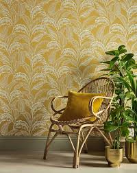Accessorize Launches First Range Of Stylish Wallpapers Yellow Wallpaper Metallic Wallpaper Silver Leaf Wallpaper
