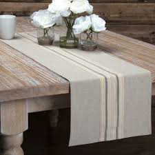 Vintage French Soul Chambray Grain Sack Table Runner Farmhouse Tabletop Farmhouse Table Runners Decor