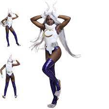 Women's Rabbit Hero Mirko Cosplay Costume White Bodysuit Jumpsuit with  Headwear | eBay