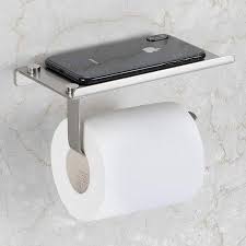 Ideal for commercial purposes as well. Toilet Paper Holder With Phone Shelf Urhomepro Stainless Steel Tissue Holder Wall Mount Tissue Roll Hanger For Bathroom Washroom Space Aluminum I1033 Wal Stainless Steel Bathroom Accessories Toilet Paper