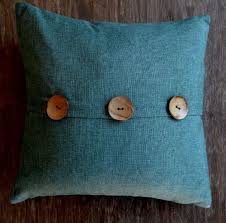 Turquoise Green Weave Textured Throw Pillow With Button Accents Shabby Chic Throw Pillows Throw Pillows Textured Throw Pillows