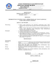 Ujian sekolah diserahkan sepenuhnya ke sekolah kementerian pendidikan dan kebudayaan (kemendikbud) kembali melakukan perubahan sistem pendidikan di tanah air. Contoh Sk Panitia Uas Dan Un Untuk Sd