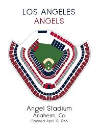 Los Angeles Angels Baseball Map Mlb Stadium Map Ballpark Map Baseball Stadium Map Gift For Him Stadium Seating Chart Man Cave