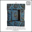 Decorative Wooden Zaroka Frame in Blue Color
