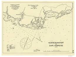 kennebunkport and cape porpoise 1908 harbor chart nautical maine eldridge 58 reprint