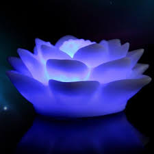 Romantic Color Changing Flower Led Night Light Candle Lamp Candle Lamp Romantic Colors Led Night Light