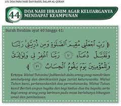Doa Nabi Ibrahim Agar Keluarga Mendapat Keampunan Kutipan Motivasi Sembahyang Kekuatan Doa