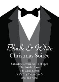 Black And White Party Invitations Black And White Party Tuxedo Formal Black Tie Christmas Party Invitation Gala Mad Men New Ye White Party Event Invitation Housewarming Party Invitations