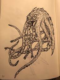 The real point is, that the beast on the concept art is the original idea behind the kraken in game based on the fact that the kraken on the sea of thieves coverart resembles the kraken in game. The Kraken From The Sea Of Thieves Concept By Poecilotherius On Deviantart