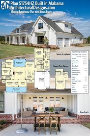 Plan 51754hz Modern Farmhouse Plan With Bonus Room Modern Farmhouse Plans Country House Plans House Plans Farmhouse Large single story floor plans offer space for families and entertainment;