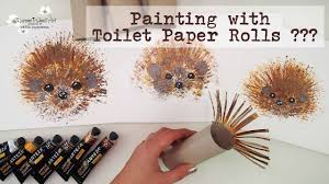 Toilet Paper Rolls Hedgehog Painting Technique For Beginners Maremi S Small Art Youtube Small Art Painting Crafts Recycled Artwork