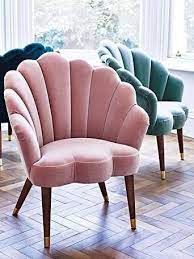 Flora Scalloped Dusty Pink Velvet Armchair Pink Velvet Armchairs Velvet Living Room Velvet Armchair