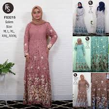 Baju Gamis Brokat Fs3215 Fika Shop