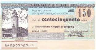 Banca popolare di bergamo was found in 1869. Banknoten De Banca Popolare Di Bergamo 150 Lire 06m 22 Unc Banknoten