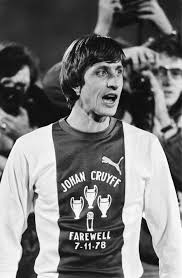 Lithe, slender and as swift as the wind, ferociously competitive, with the strength in his thighs and the anticipation to ride the scything tackles of the time, alert to everything around him and delving into. Johann Cruyff